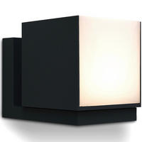 AUßENWANDLEUCHTE   - Schwarz/Weiß, Design, Kunststoff/Metall (11,6/10/14,8cm)