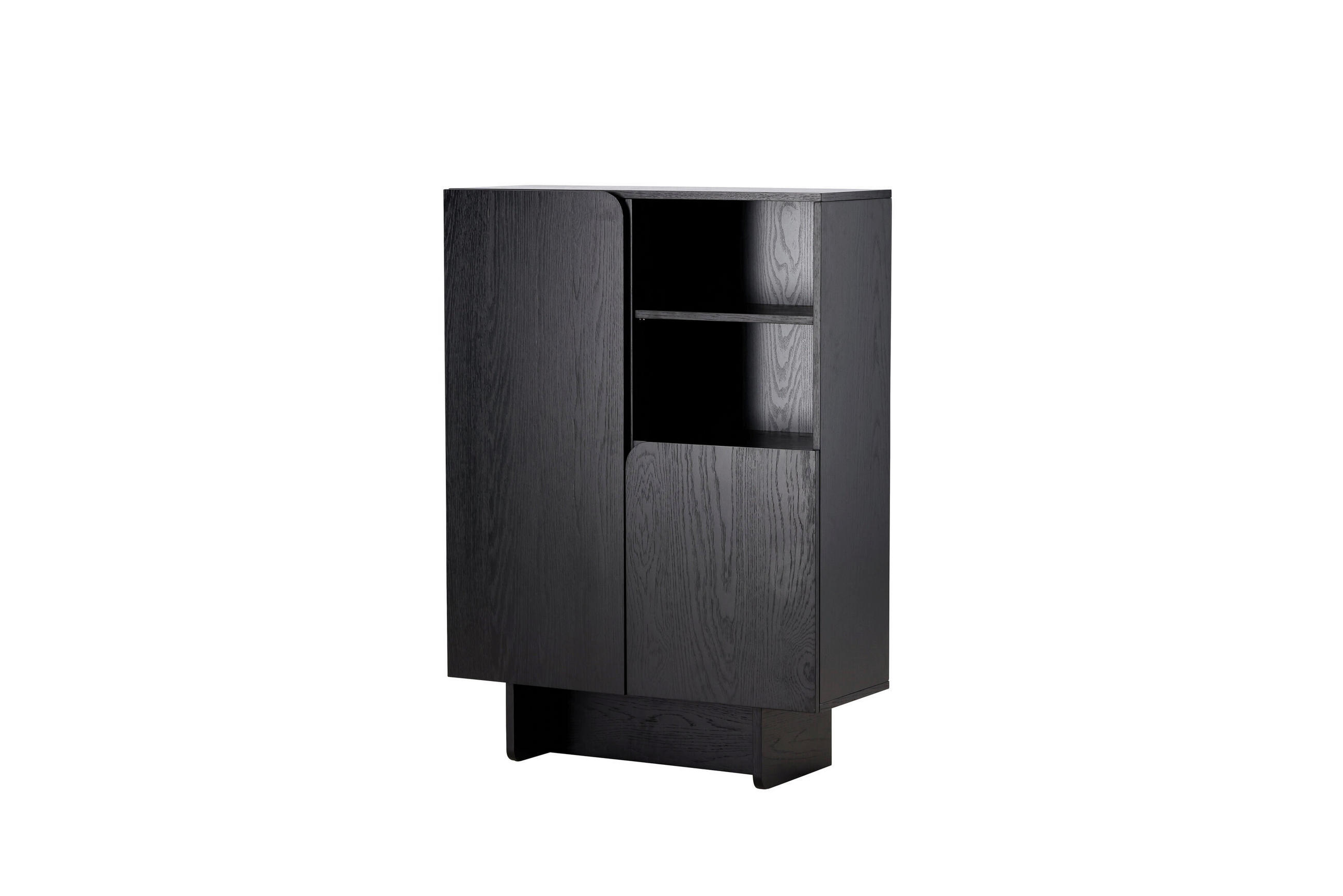 Livetastic Kommode Schwarz 80x110x30 cm