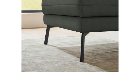 ECKSOFA  in Flachgewebe Grün  175-224/255-365 cm  - Schwarz/Grün, Design, Textil/Metall (175-224/255-365cm) - Dieter Knoll