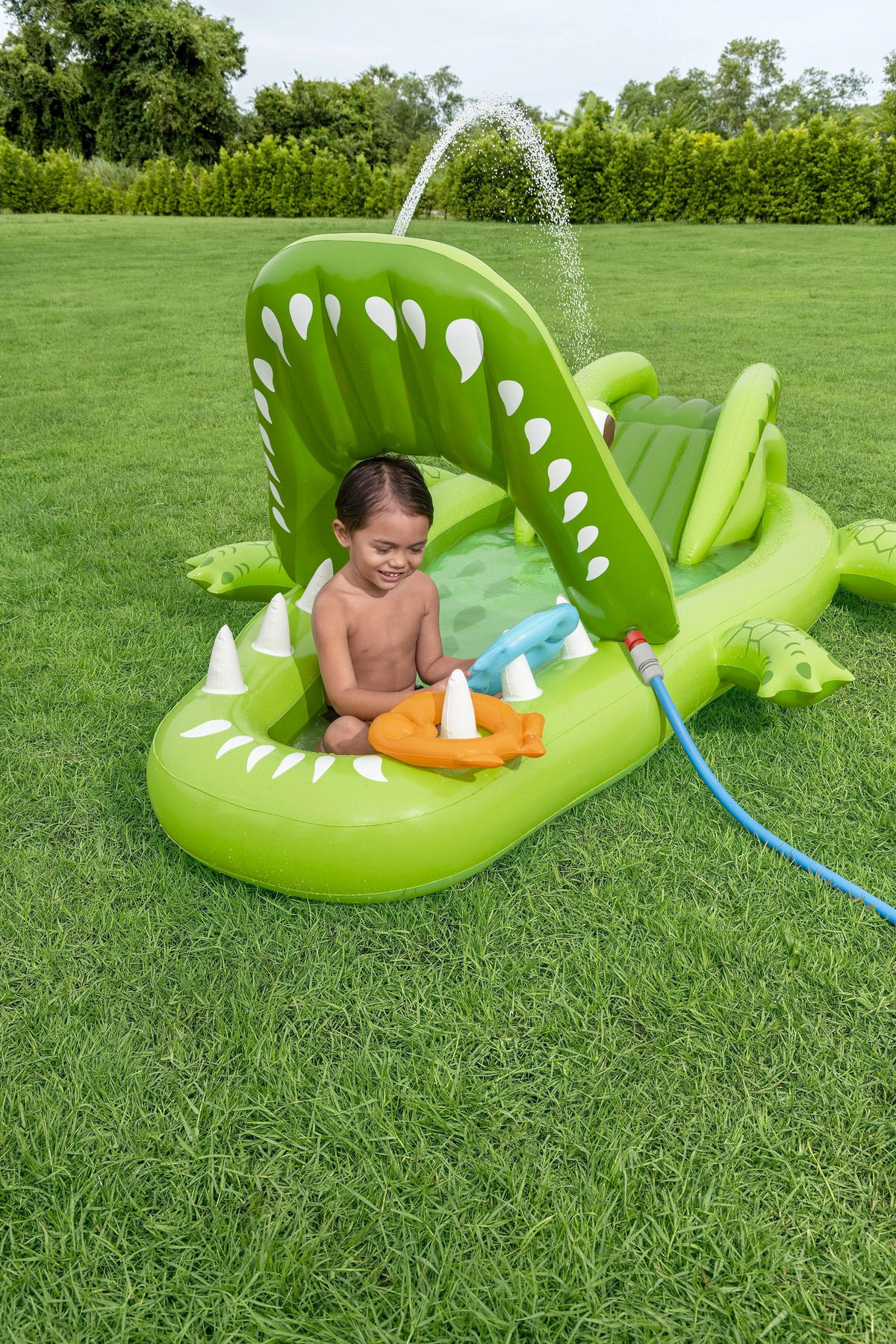 PLANSCHBECKEN 234/163/87 cm  - Grün, Basics, Kunststoff (234/163/87cm) - Bestway