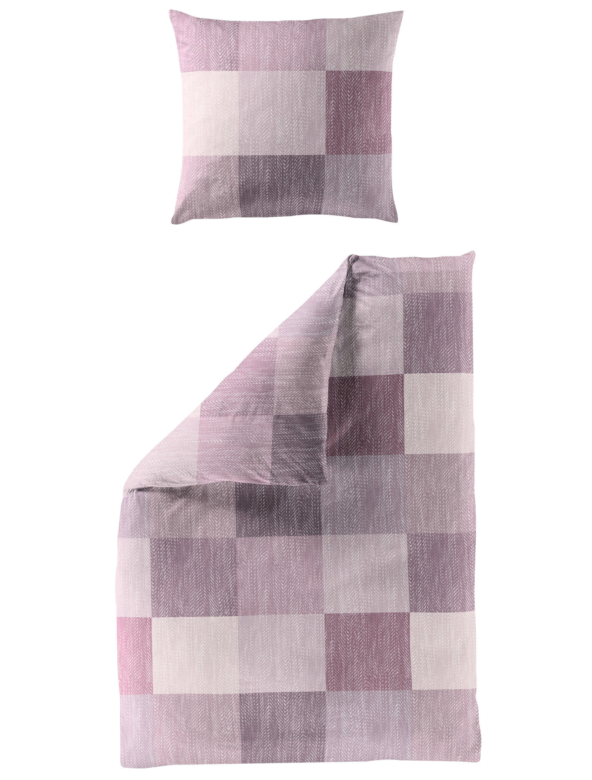 BETTWÄSCHE 2-teilig Biber 155/220 cm  - Beere, Design, Textil (155/220cm) - Bierbaum