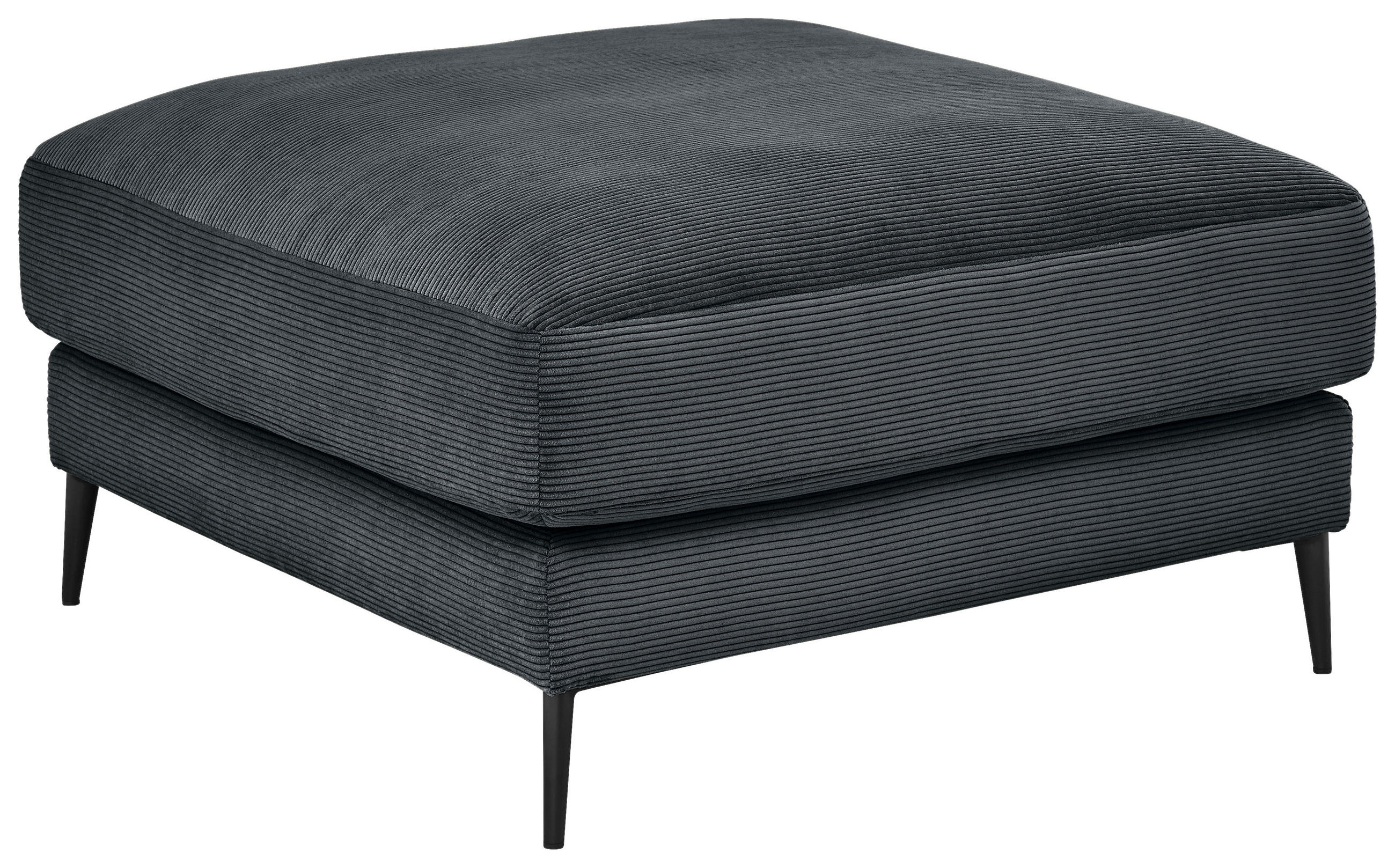 HOCKER in Textil Anthrazit  - Anthrazit/Schwarz, Design, Textil/Metall (90/43/90cm) - Dieter Knoll