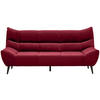 3-SITZER-SOFA Mikrofaser Rot  - Rot/Schwarz, Design, Textil/Metall (22/106/99cm) - Xora