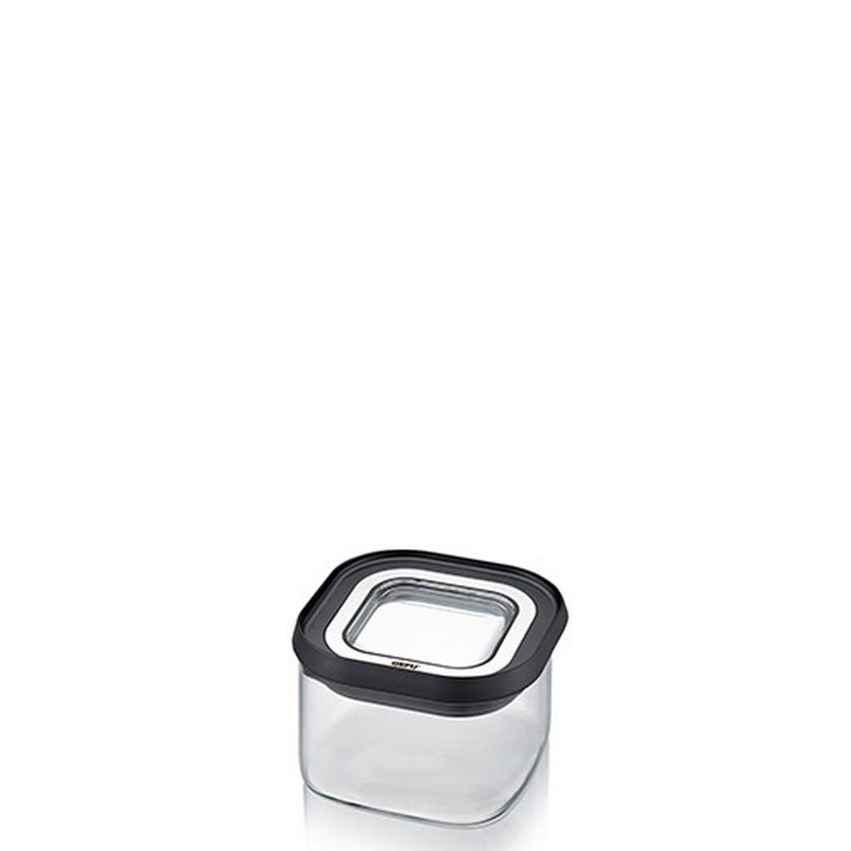 FÖRVARINGSBURK 0,4 l  - stålfärgad/svart, Basics, metall/glas (11/11/7,5cm) - Gefu