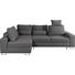 WOHNLANDSCHAFT in Textil Braun, Grau - Braun/Grau, Design, Textil/Metall (188/260cm) - Hom`in WOHNLANDSCHAFT in Textil Braun, Grau - Braun/Grau, Design, Textil/Metall (188/260cm) - Hom`in