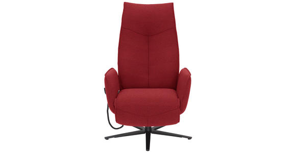 RELAXSESSEL in Textil Rot - Anthrazit/Rot, Design, Textil/Metall (71/114/84cm) - Johann Jakob