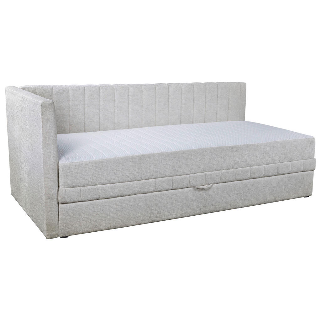 Thumbnail - Mid.you Schlafsofa Roma, Beige, Holz, Textil, Kiefer, Hartholz, 3-Sitzer, 212x83x99 cm, Bettkasten erhältlich, Bettfunkt...