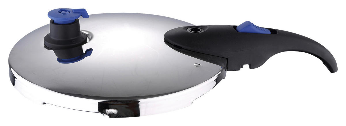 SCHNELLKOCHTOPF  9 l 24 cm  - Silberfarben/Schwarz, Basics, Kunststoff/Metall (24cm)