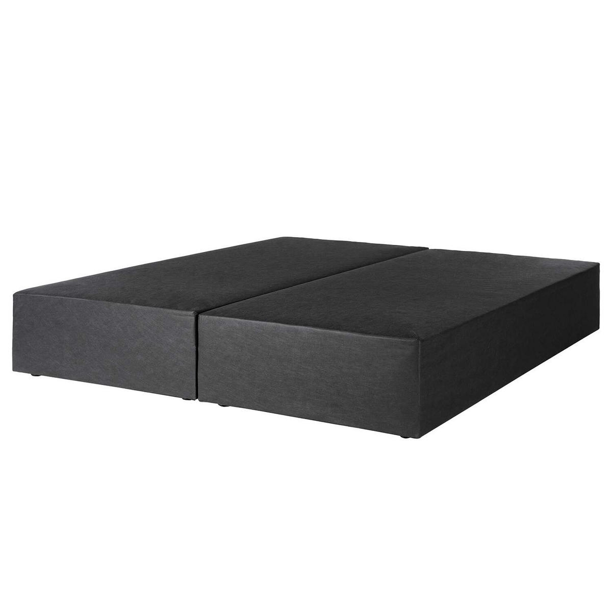 BOXSPRINGBETT 200/200 cm  in Anthrazit  - Anthrazit/Schwarz, Design, Textil (200/200cm) - home24