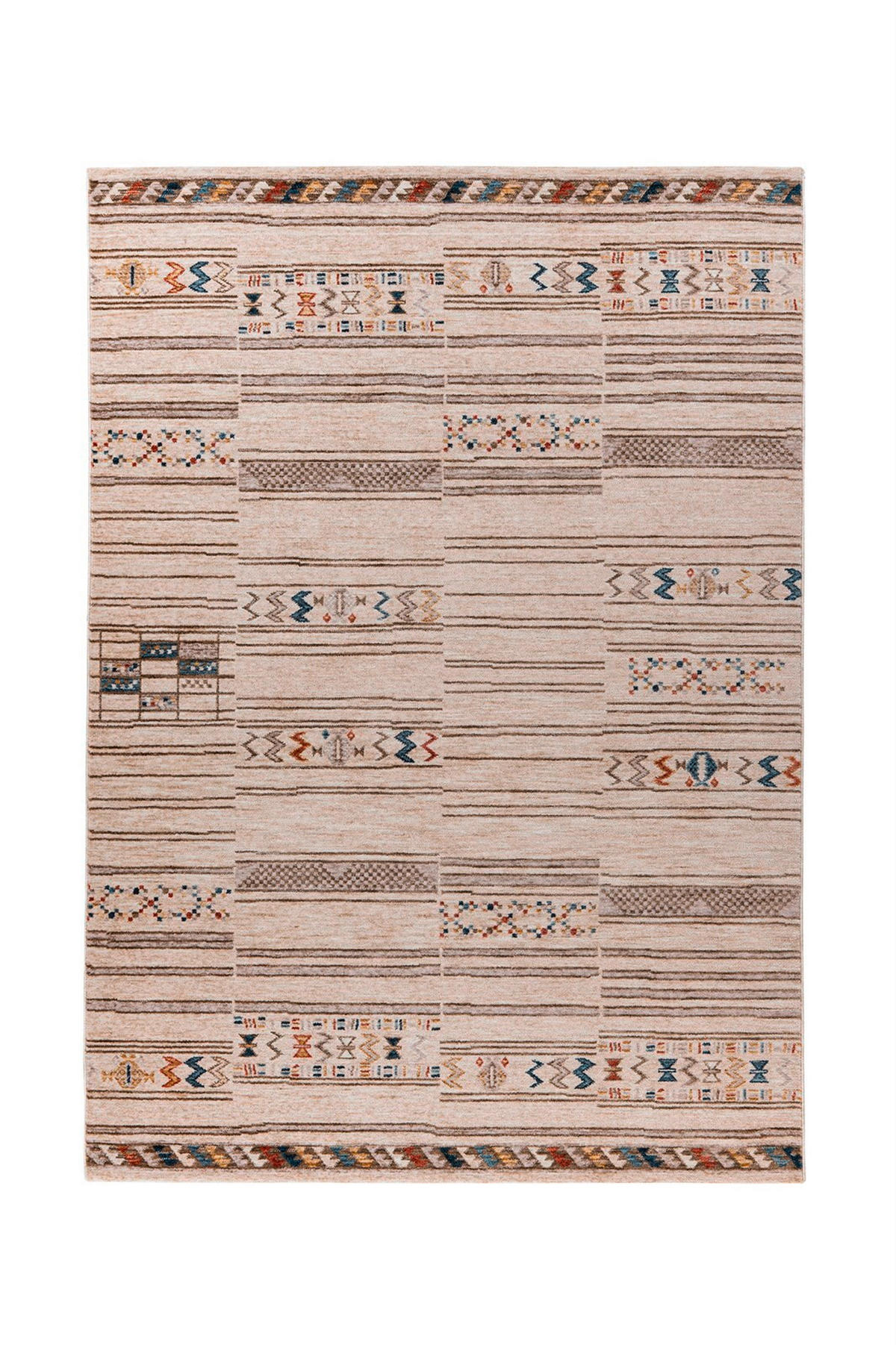 FLACHWEBETEPPICH 120/170 cm Jaka Dunkelgrau, Beige  - Dunkelgrau/Beige, KONVENTIONELL, Textil (120/170cm)