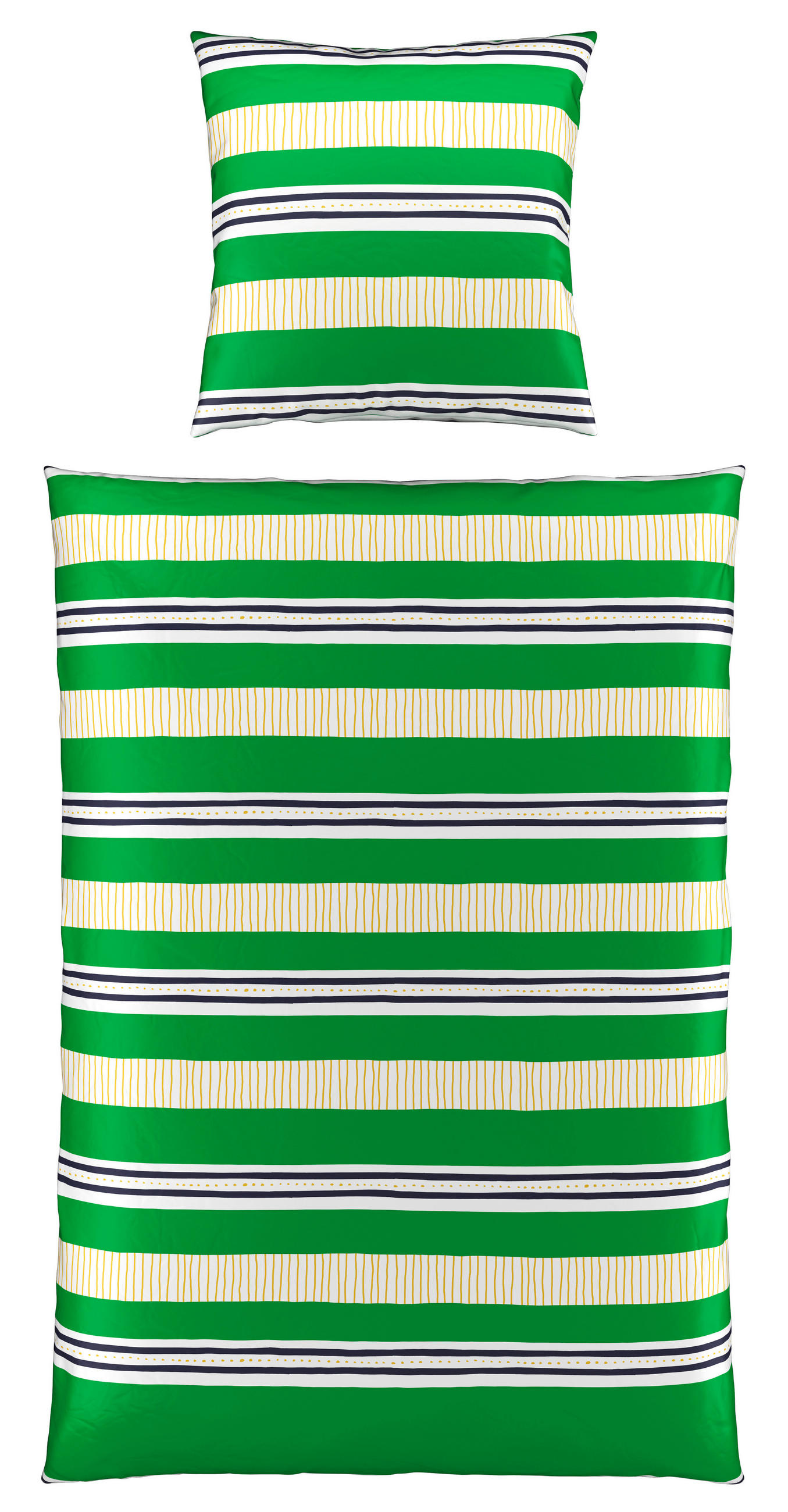 Thumbnail - Esposa Wendebettwäsche Mellieha, Grün, Weiß, Textil, Abstraktes, 135x200 cm, schadstoffgeprüft, atmungsaktiv, Schlaftext...