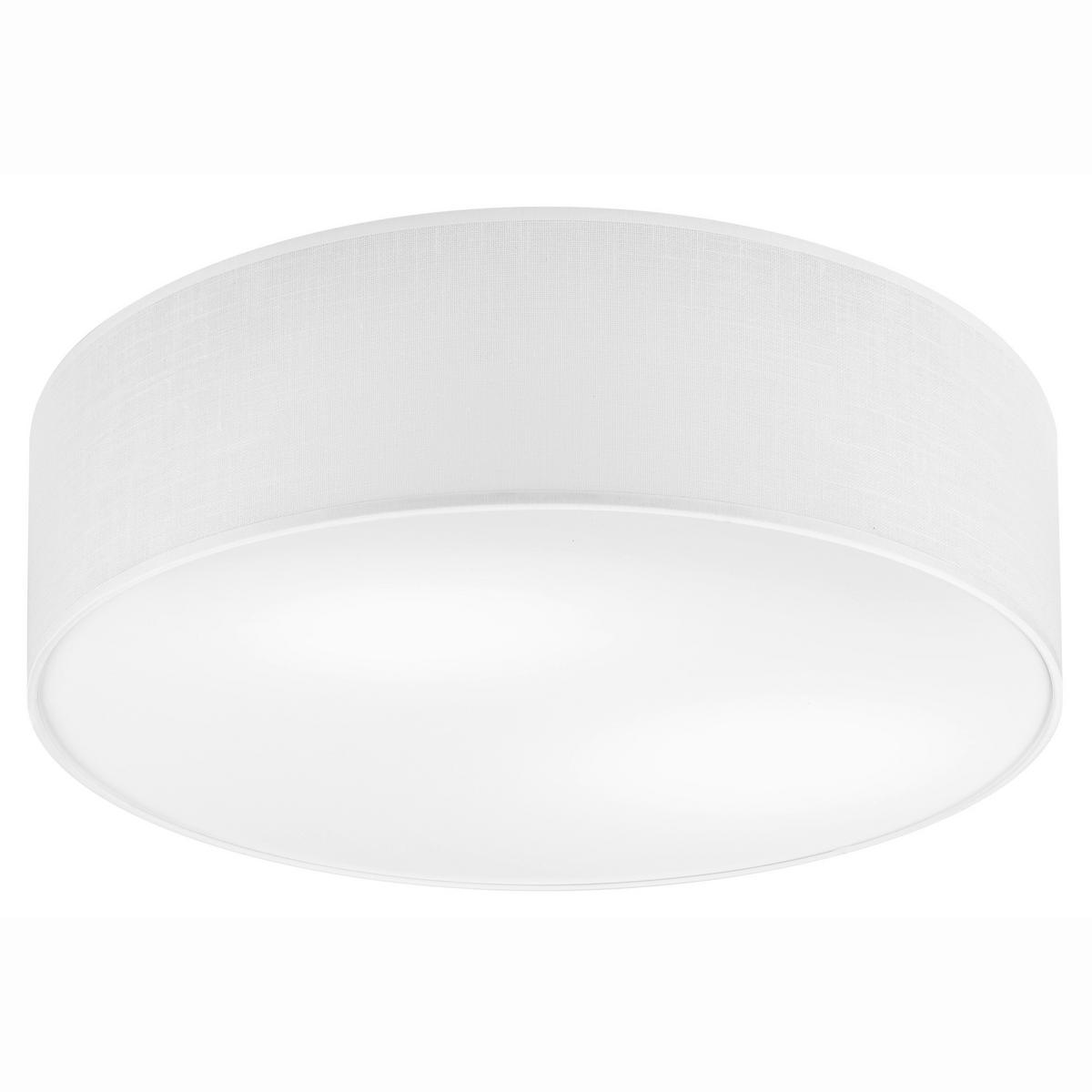 DECKENLEUCHTE ESTELLE 45/14 cm   - Weiß, KONVENTIONELL, Textil (45/14cm)