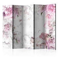 SKÄRMVÄGG  i trä, textil  vit, pink  - vit/pink, Basics, trä/textil (225/172/3cm) - artgeist
