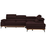ECKSOFA  in Webstoff Braun  282/226 cm  - Schwarz/Braun, Natur, Holz/Textil (282/226cm) - Novel