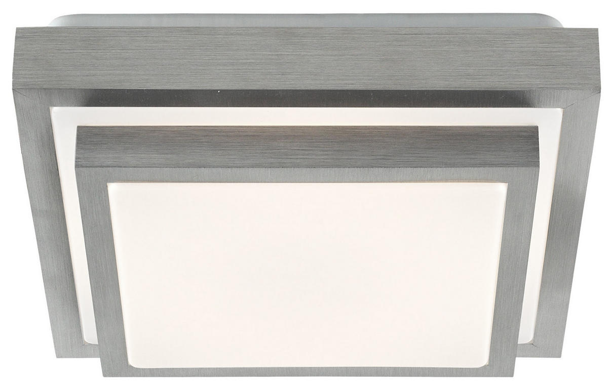 LED-DECKENLEUCHTE 15 W     - Weiss/Alufarben, Basics, Kunststoff/Metall (30/30cm) - Novel
