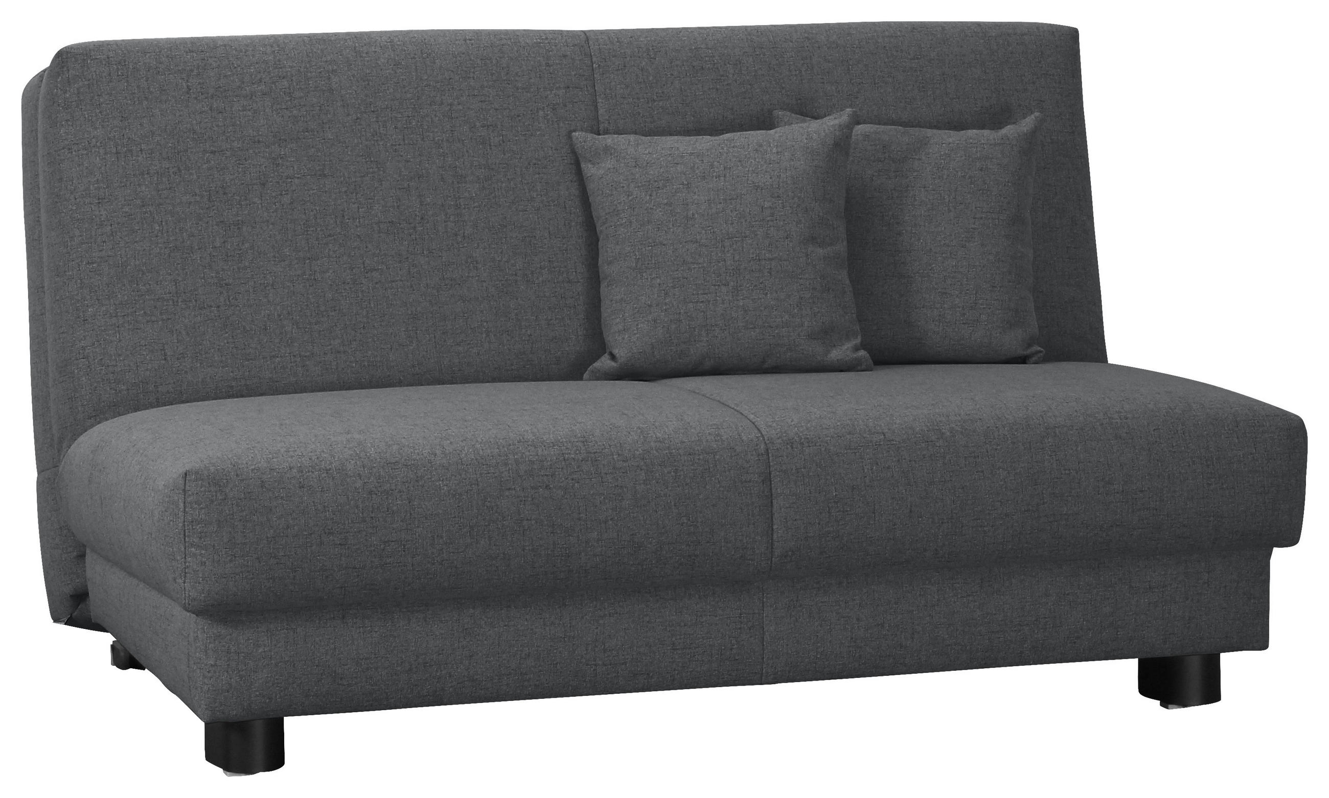 SCHLAFSOFA Chenille Grau  - Schwarz/Grau, Design, Textil/Metall (145/85/100cm) - Carryhome