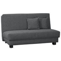 SCHLAFSOFA Chenille Grau  - Schwarz/Grau, Design, Textil/Metall (145/85/100cm) - Carryhome