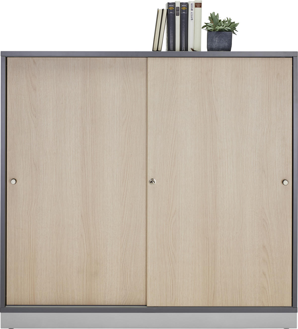 AKTENSCHRANK 120/110/40 cm  - Eichefarben/Graphitfarben, KONVENTIONELL, Holzwerkstoff (120/110/40cm) - Venda