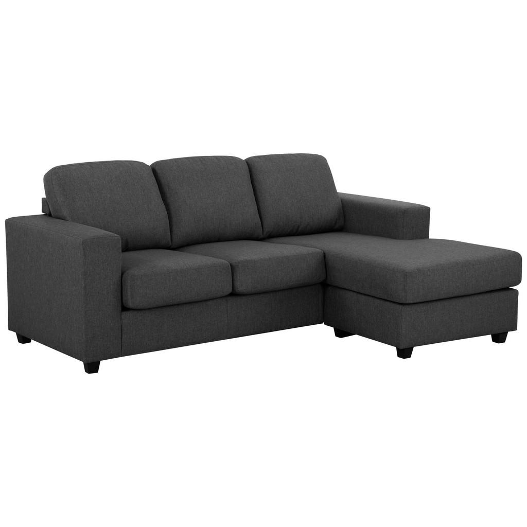 Thumbnail - Mid.you Ecksofa, Grau, Textil, 2-Sitzer, Füllung: Polyester, Eckteil, 208x85x148 cm, Wohnzimmer, Sofas & Couches, Wohnla...