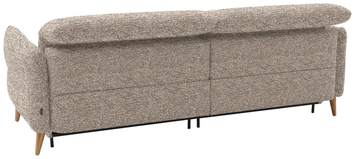 2-SITZER-SOFA in Webstoff Beige  - Eiche Bianco/Beige, Design, Holz/Textil (234-262/85-106/98-112cm) - Dieter Knoll