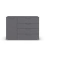 KOMMODE  in 120/81/42 cm  - Dunkelgrau, Design, Holzwerkstoff/Metall (120/81/42cm) - Carryhome