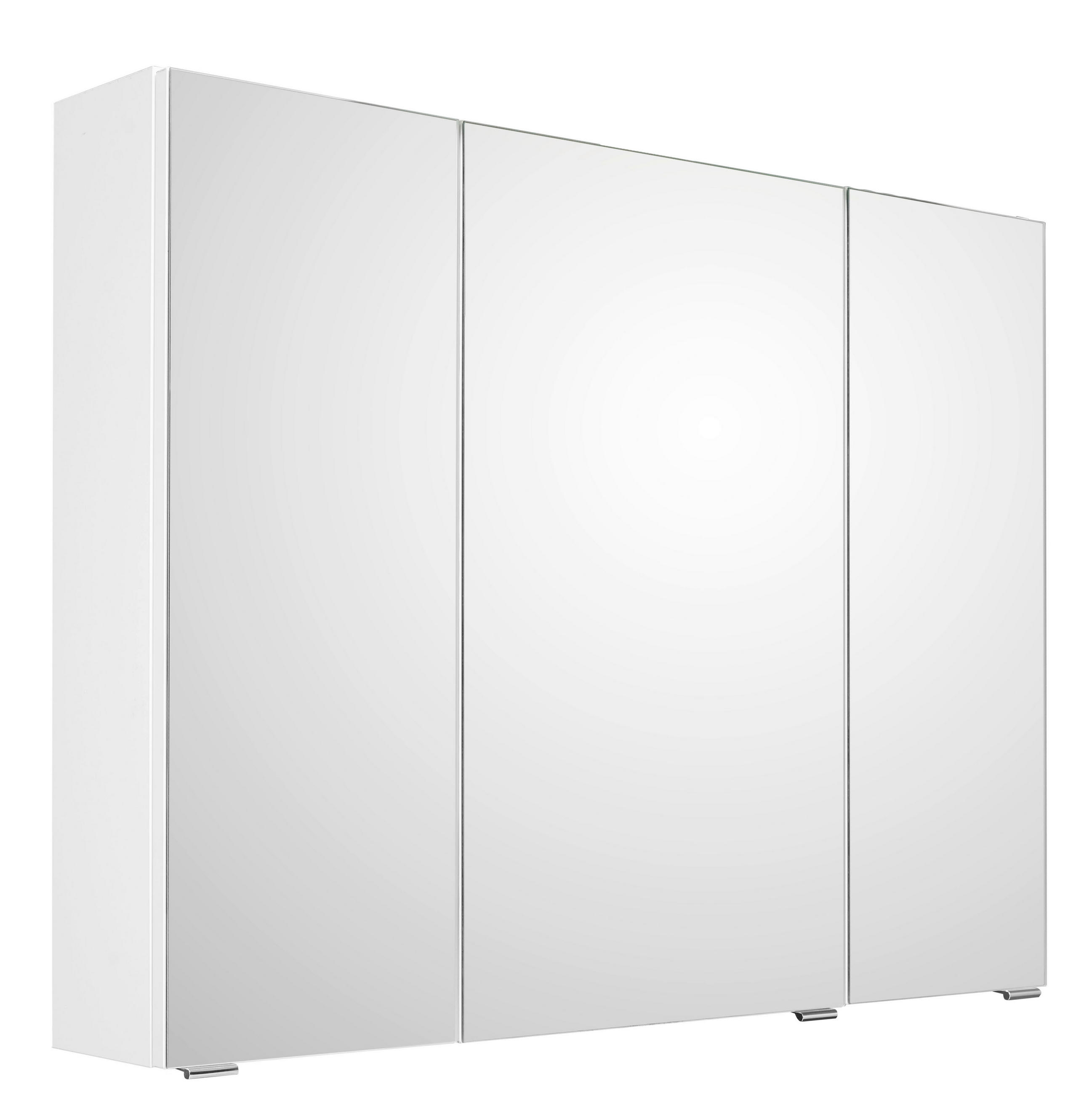 SPIEGELSCHRANK 90/70,3/14,9 cm  - Chromfarben/Weiß, MODERN, Glas/Holzwerkstoff (90/70,3/14,9cm) - Sadena