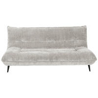 3-SITZER-SOFA in Mikrofaser Grau  - Schwarz/Grau, KONVENTIONELL, Textil/Metall (230/100/101cm) - Hom`in