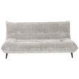 3-SITZER-SOFA  in Mikrofaser Grau  - Schwarz/Grau, KONVENTIONELL, Textil/Metall (230/100/101cm) - Hom`in