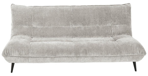 3-SITZER-SOFA  in Mikrofaser Grau  - Schwarz/Grau, KONVENTIONELL, Textil/Metall (230/100/101cm) - Hom`in