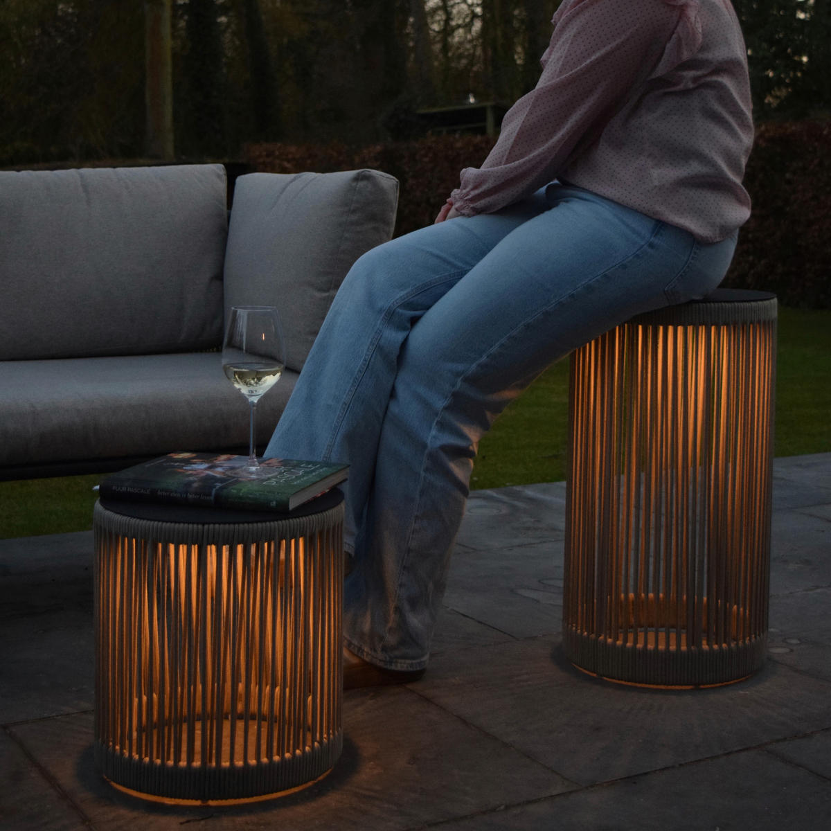 AUßENSTEHLEUCHTE Pingi 33.5/33.5/36.5 cm  - Braun, Trend, Kunststoff (33.5/33.5/36.5cm) - Lucide