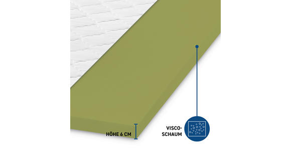 TOPPER 160/200 cm Höhe ca. 6 cm  - Weiß, Basics, Textil (160/200cm) - Xora
