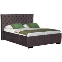 POLSTERBETT gepolstertes Kopfteil, Bettkasten, Lattenroste Anthrazit 160/200 cm  - Anthrazit/Schwarz, Design, Holz/Textil (160/200cm) - Boxxx