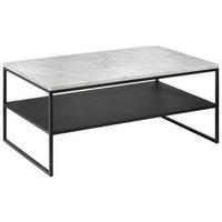 COUCHTISCH 100/60/41 cm rechteckig Schwarz, Weiß  - Schwarz/Weiß, Design, Stein/Metall (100/60/41cm) - Johann Jakob