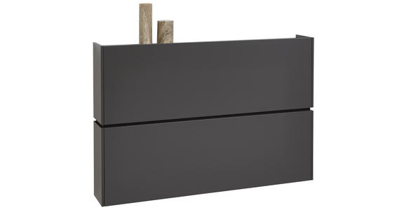 GARDEROBE 2-teilig  in 140/200/22 cm  - Graphitfarben, Design, Holzwerkstoff (140/200/22cm) - Voleo