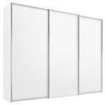 SCHWEBETÜRENSCHRANK  in Weiß  - Alufarben/Weiß, Design, Holzwerkstoff/Metall (249/222/68cm) - Moderano