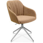 ARMLEHNSTUHL  in Aluminium Flachgewebe  - Alufarben/Orange, Design, Textil/Metall (58/81,5-84,5/60cm) - Johann Jakob