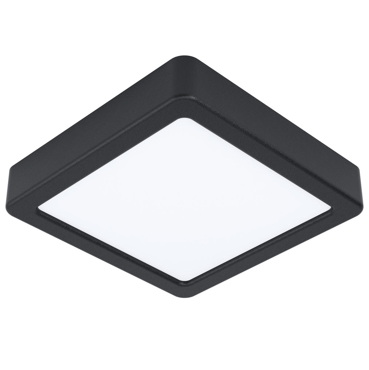 LED SVJETILJKA STROPNA Fueva 5  - bijela/crna, Basics, metal/plastika (16/16/2,8cm)