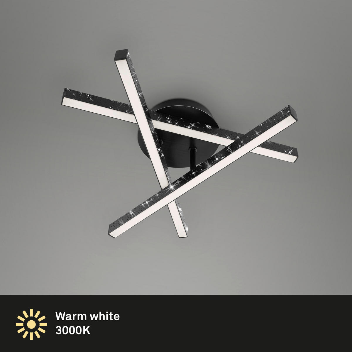 LED-TAKLAMPA 40/35,5/11,2 cm  - svart, Basics, metall (40/35,5/11,2cm)