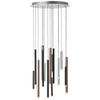 ZÁVĚSNÉ LED SVÍTIDLO, 55,3/180 cm  - černá/barvy stříbra, Design, kov/plast (55,3/180cm)