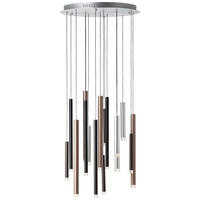 ZÁVĚSNÉ LED SVÍTIDLO, 55,3/180 cm  - černá/barvy stříbra, Design, kov/plast (55,3/180cm)