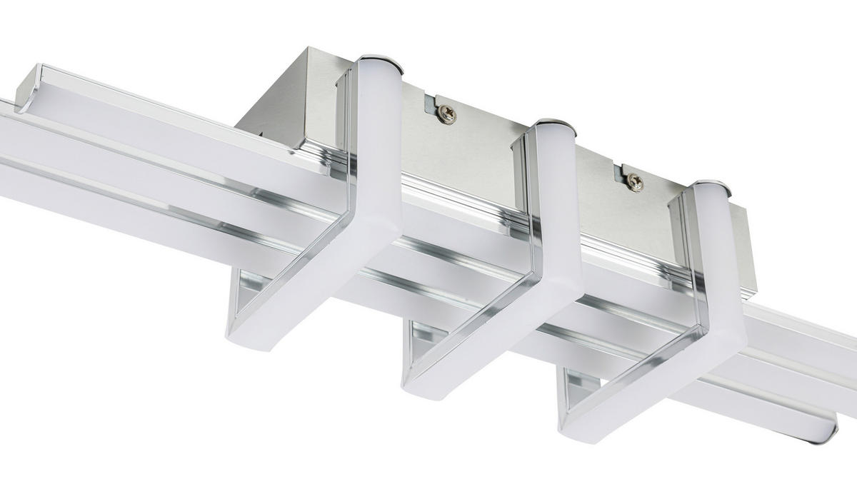 DECKENLEUCHTE 25 W    62/10,5/8 cm  - Chromfarben, Trend, Kunststoff/Metall (62/10,5/8cm) - Collett's Monde