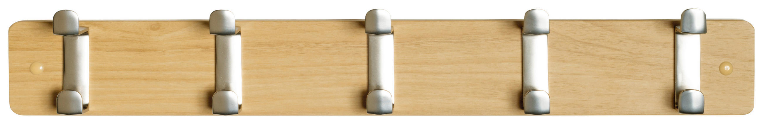 HAKENLEISTE  in Eichefarben, Edelstahlfarben  - Edelstahlfarben/Eichefarben, MODERN, Holzwerkstoff/Metall (55/7/6cm)