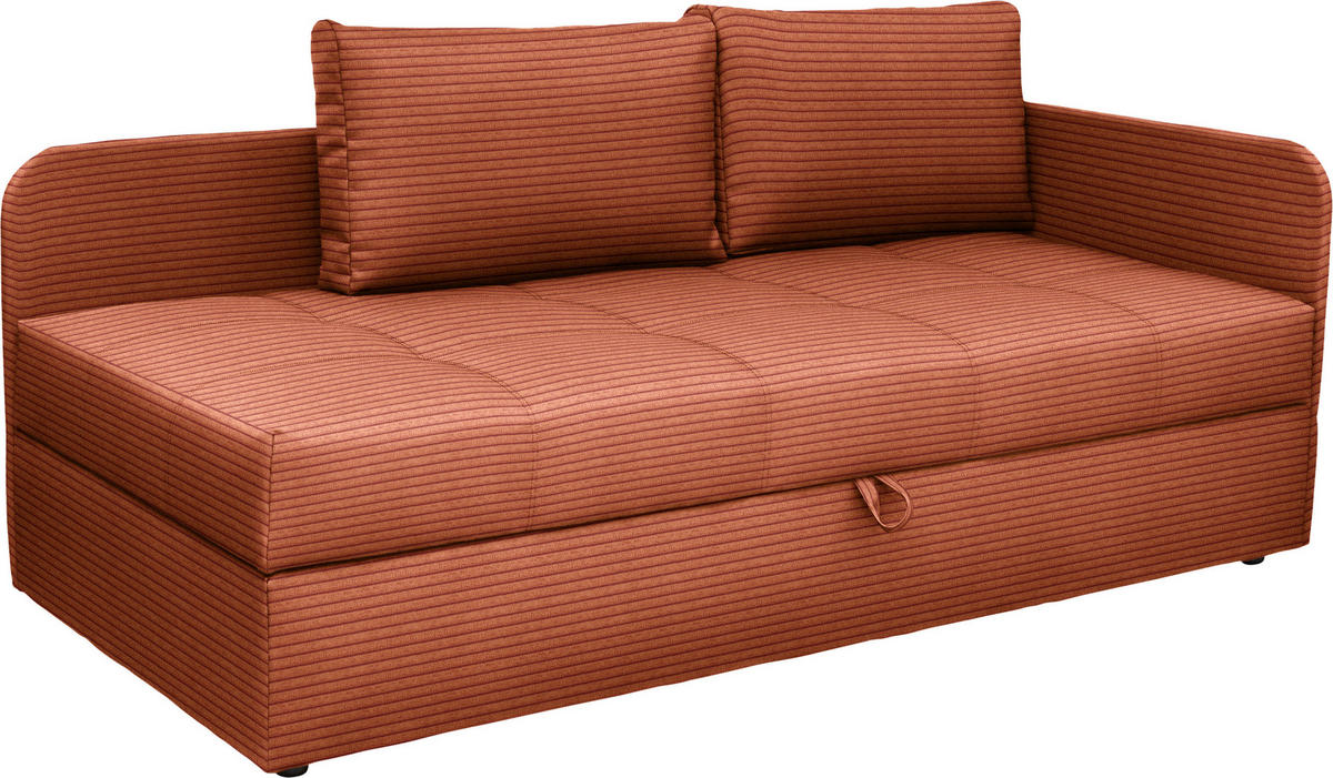 LIEGE  in Cord Rostfarben  - Rostfarben/Schwarz, Basics, Kunststoff/Textil (205/90/95cm) - Xora