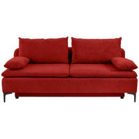 BÄDDSOFFA i flatväv bordeaux  - bordeaux/svart, Design, metall/textil (203/75/100cm) - MID.YOU