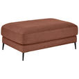 HOCKER Feincord Rostfarben  - Rostfarben/Schwarz, Design, Textil/Metall (120/43/90cm) - Dieter Knoll