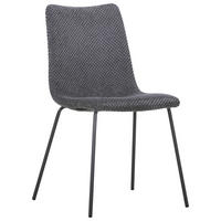STUHL Webstoff Dunkelgrau  - Dunkelgrau/Grau, Design, Textil/Metall (45/86,5/57cm) - home24