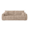 SCHLAFSOFA Webstoff Beige  - Beige/Schwarz, Modern, Holz/Textil (245/74-90/104cm) - MID.YOU