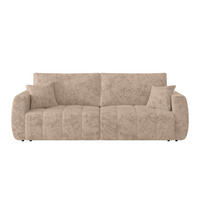SCHLAFSOFA  mit Stoffauswahl Webstoff Beige  - Beige/Schwarz, MODERN, Holz/Textil (245/74-90/104cm) - MID.YOU