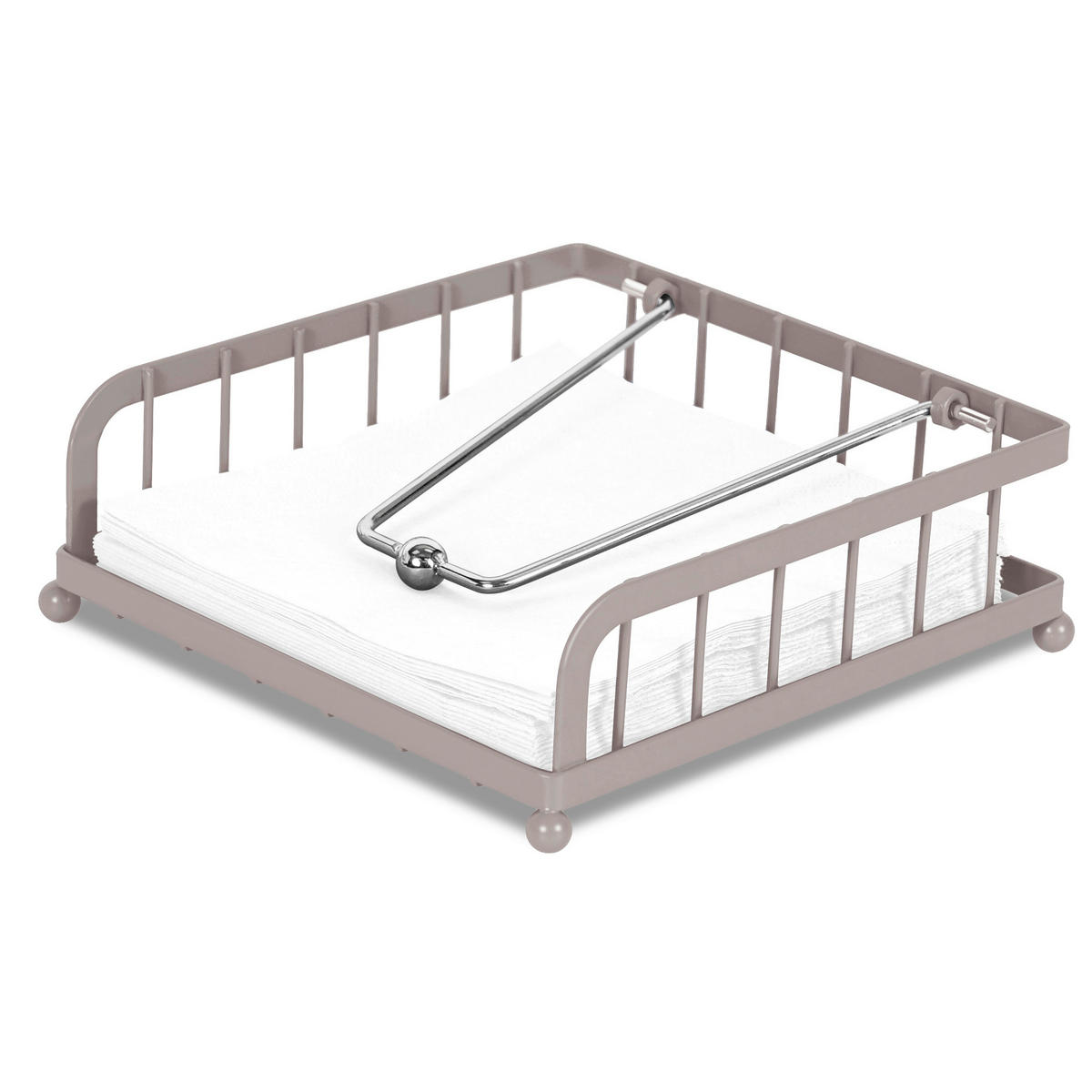 SZALVÉTATARTÓ    - taupe, Basics, fém (18,5cm)