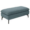 HOCKER in Textil Blaugrau  - Blaugrau/Schwarz, Design, Textil/Metall (130/46/65cm) - Valdera